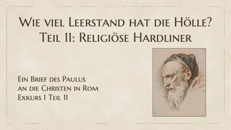 Wie viel Leerstand hat die Hölle? Teil 11: Religiöse Hardliner